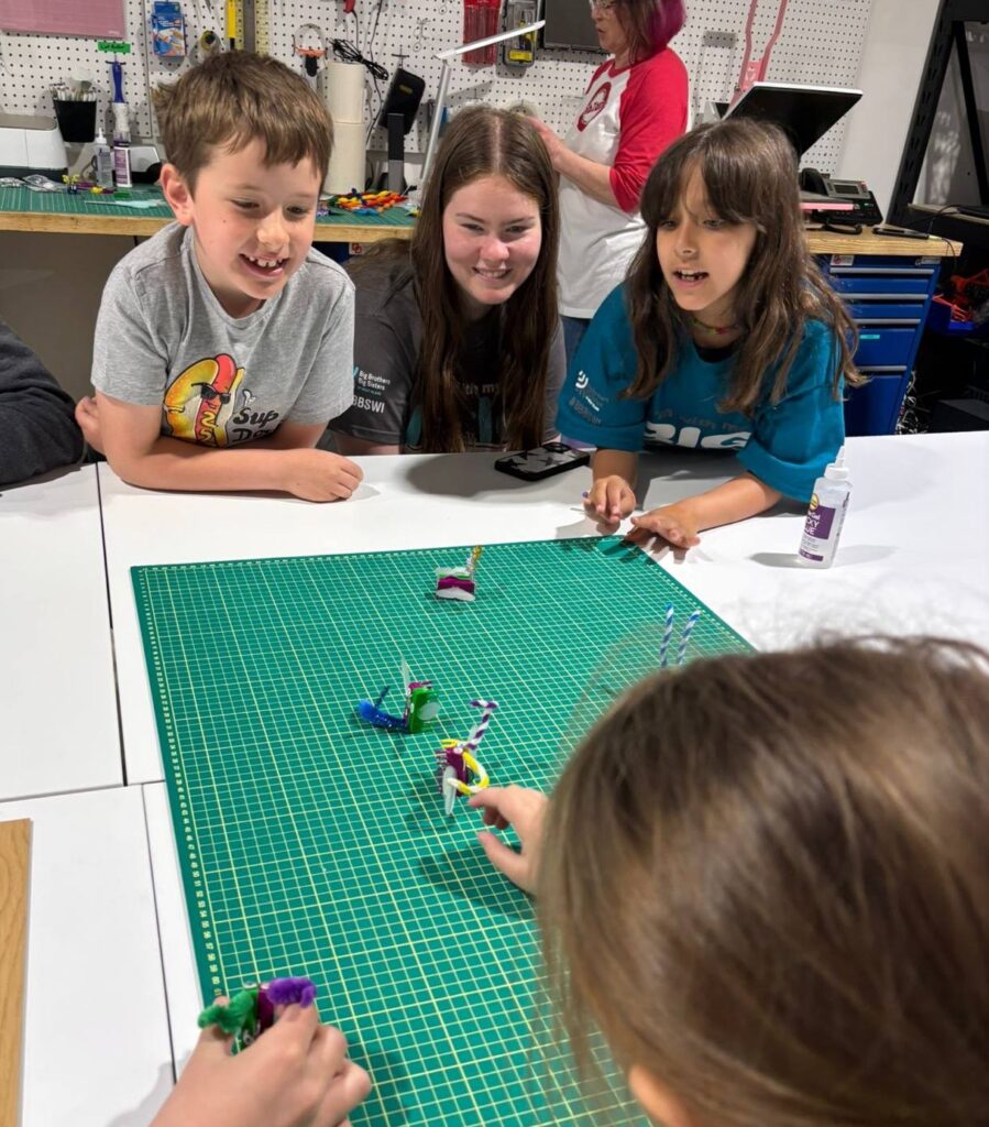 Children learning creative expression